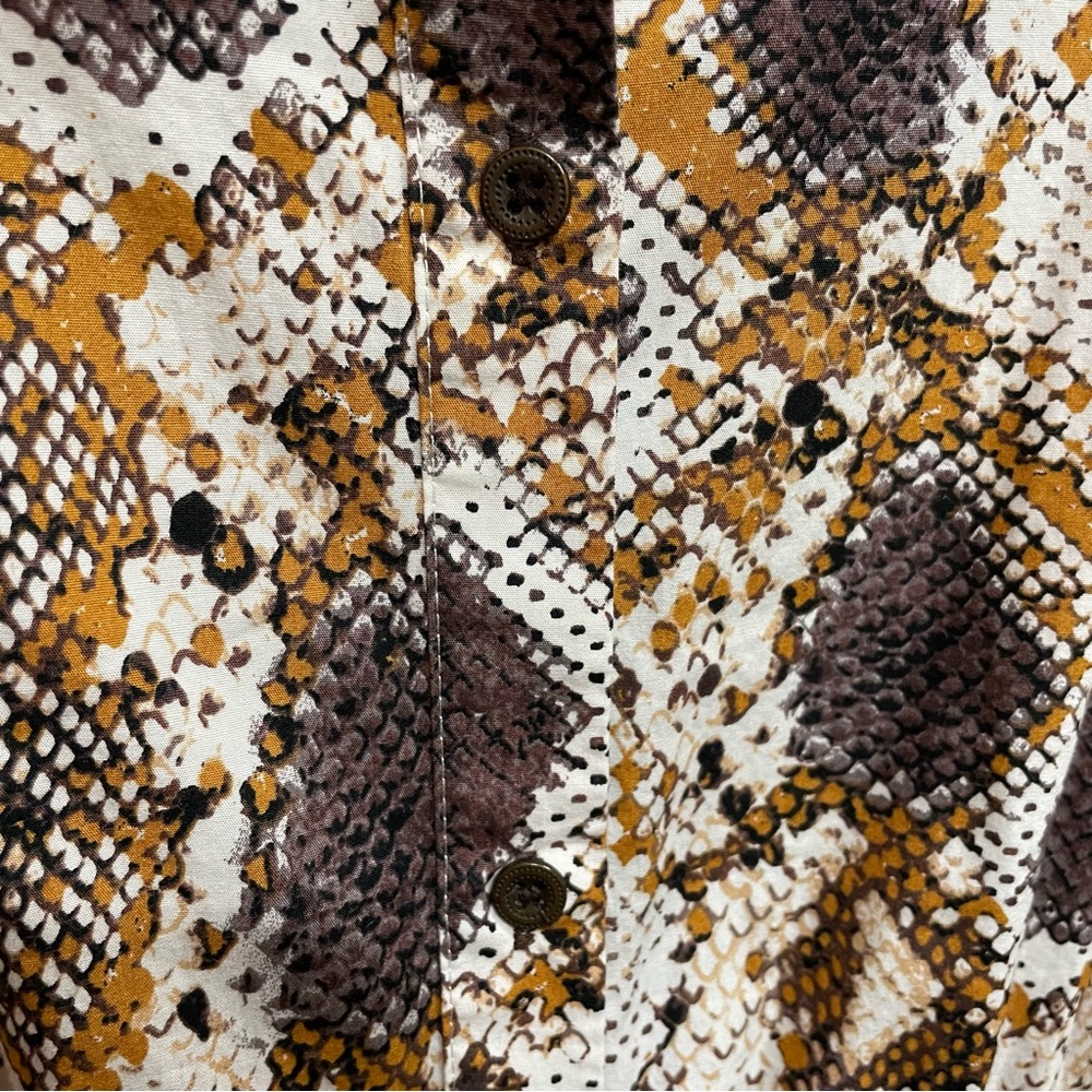 Anthropologie 18W Snake Print Tiered Button Front Maxi Dress 2X - Picture 8 of 13